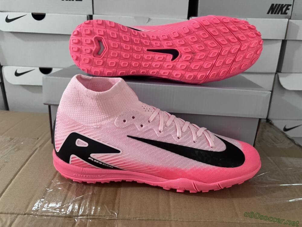 Men's Nike Air Zoom Mercurial Superfly 10 Elite TF Football Shoes - Pink/Black
