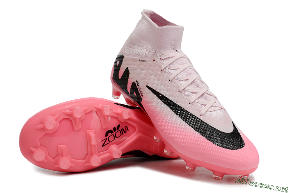 Unisex Nike Air Zoom Mercurial Superfly 9 Elite AG Football Boots - Pink/Red/Black 4