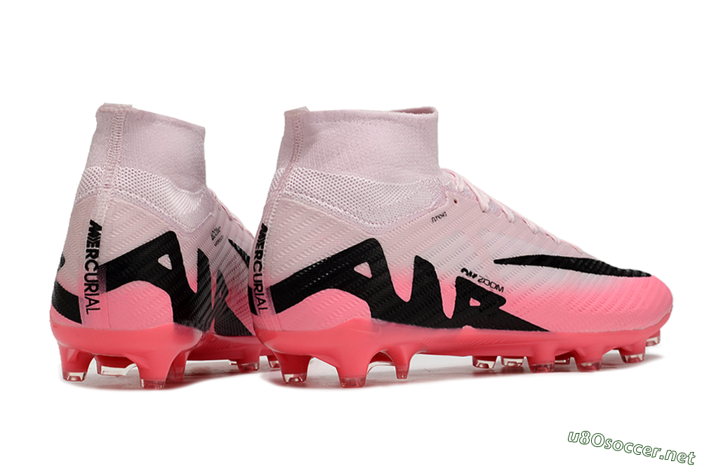 Unisex Nike Air Zoom Mercurial Superfly 9 Elite AG Football Boots - Pink/Red/Black 7