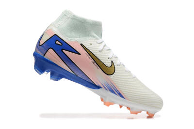 Unisex Nike Air Zoom Mercurial Superfly 10 Elite FG Football Boots - White/Gold/Blue/Pink