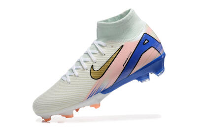 Unisex Nike Air Zoom Mercurial Superfly 10 Elite FG Football Boots - White/Gold/Blue/Pink