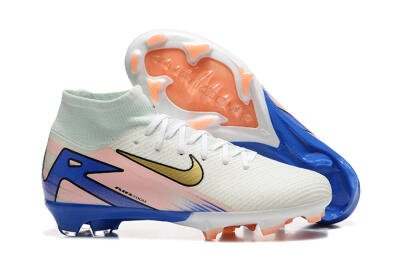 Unisex Nike Air Zoom Mercurial Superfly 10 Elite FG Football Boots - White/Gold/Blue/Pink