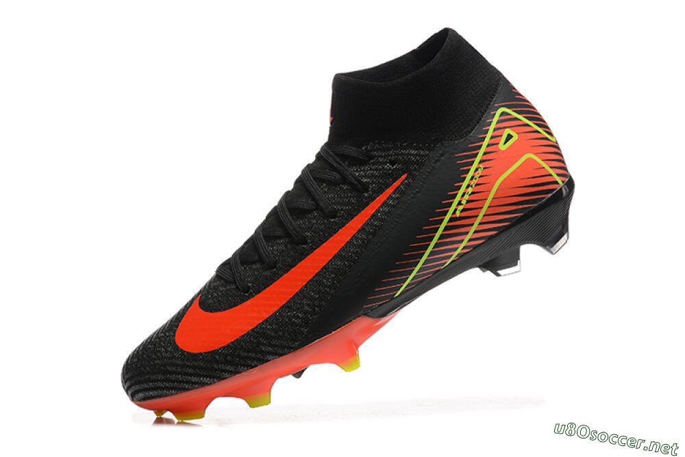 Unisex Nike Air Zoom Mercurial Superfly 10 Elite FG Football Boots - Black/Red/Yellow 5
