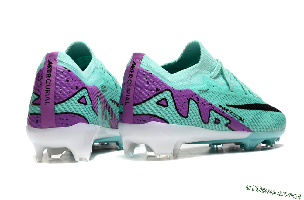 Kids Kids Nike Air Zoom Mercurial Vapor 15 Elite FG Football Boots - Jade/Purple/Black 6