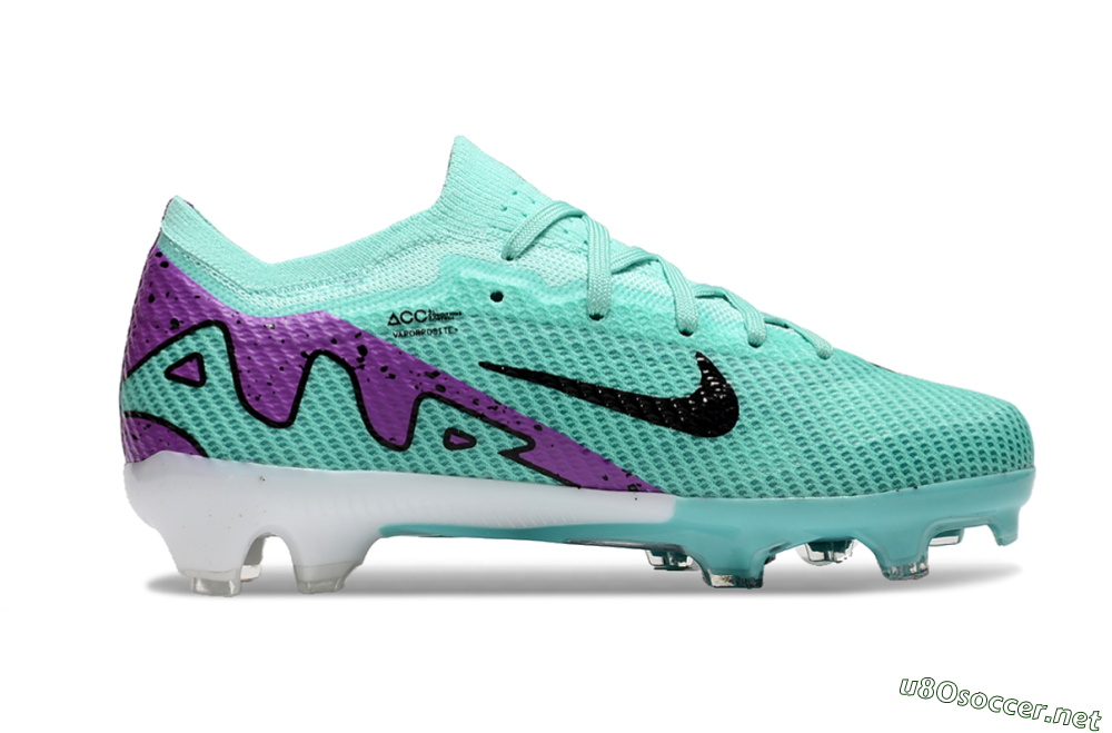 Kids Kids Nike Air Zoom Mercurial Vapor 15 Elite FG Football Boots - Jade/Purple/Black 7