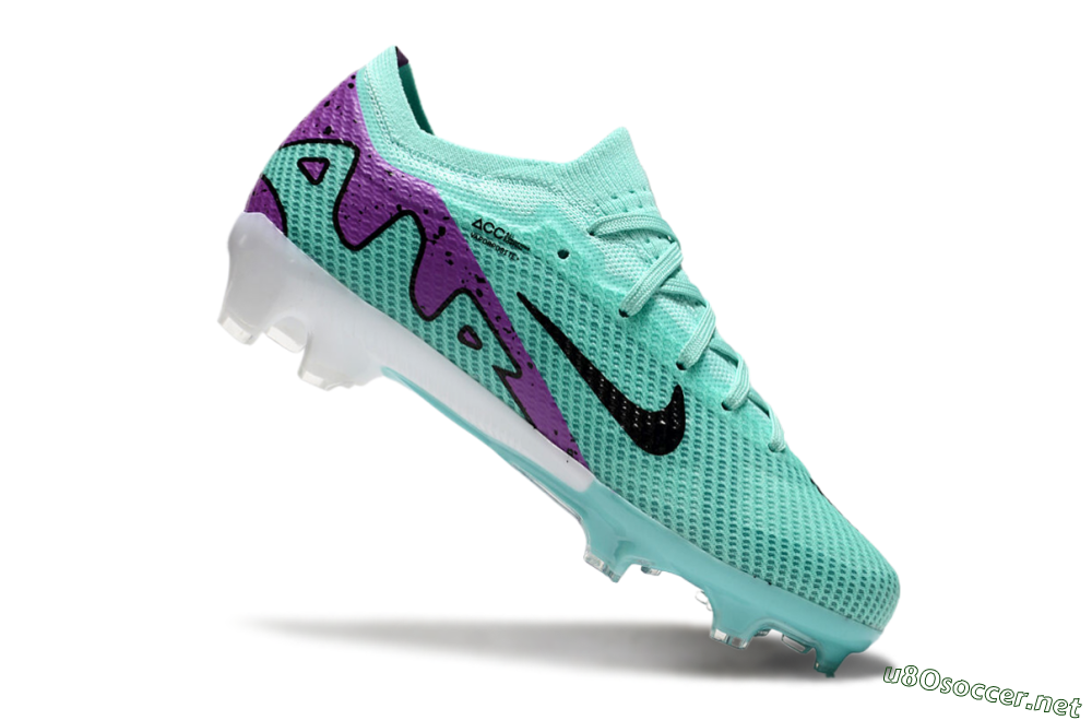 Kids Kids Nike Air Zoom Mercurial Vapor 15 Elite FG Football Boots - Jade/Purple/Black 4