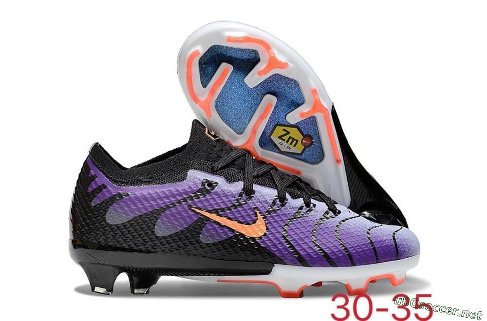 Kids Kids Nike Air Zoom Mercurial Vapor 15 Elite FG Football Boots - Purple/Orange/Black 2
