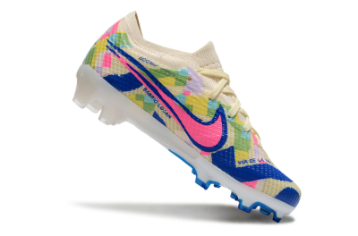 Kids Kids Nike Air Zoom Mercurial Vapor 15 Elite FG Football Boots - Beige/Blue/Yellow/Pink