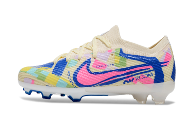 Kids Kids Nike Air Zoom Mercurial Vapor 15 Elite FG Football Boots - Beige/Blue/Yellow/Pink