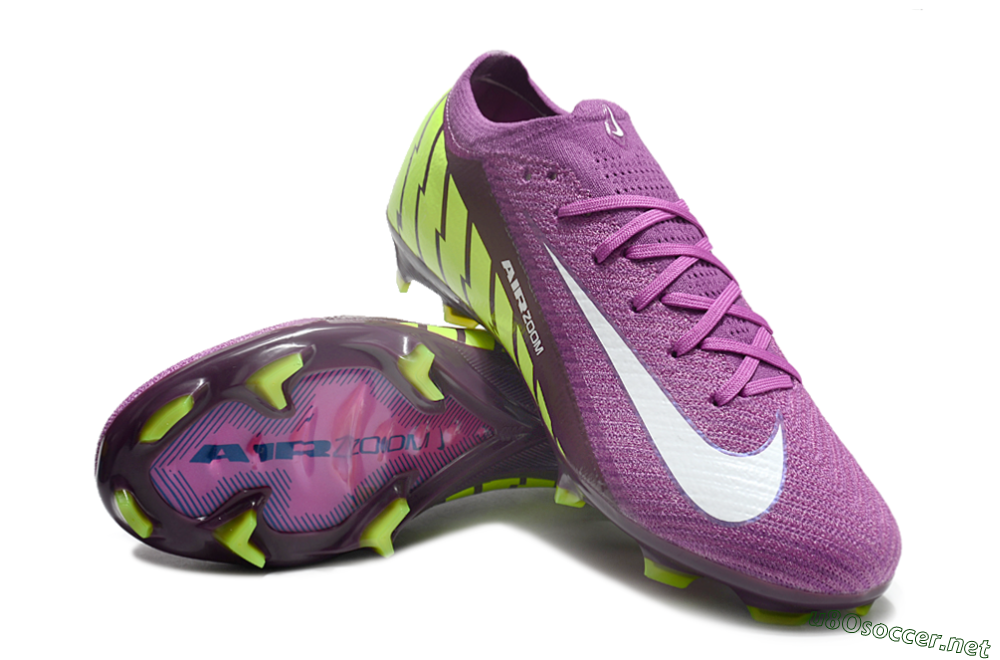 Unisex Nike Air Zoom Mercurial Vapor 16 Elite FG Football Boots - Purple/White/Yellow/Brown 3