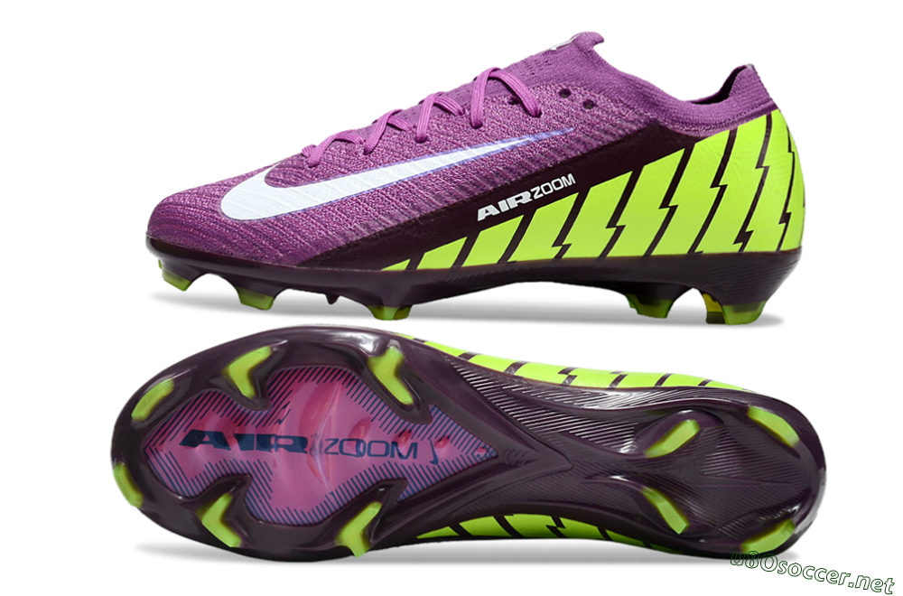 Unisex Nike Air Zoom Mercurial Vapor 16 Elite FG Football Boots - Purple/White/Yellow/Brown 1