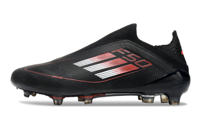 Men's Adidas F50 Elite Laceless FG Football Boots - Black/White/Red