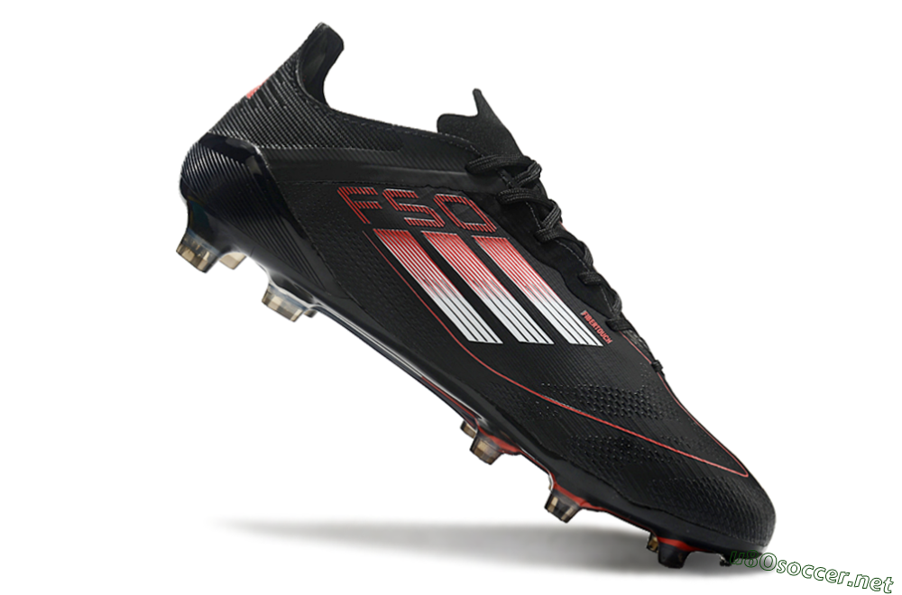 Men's Adidas F50 Eltie FG Football Boots - Black/White/Red 4