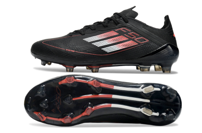 Men's Adidas F50 Eltie FG Football Boots - Black/White/Red