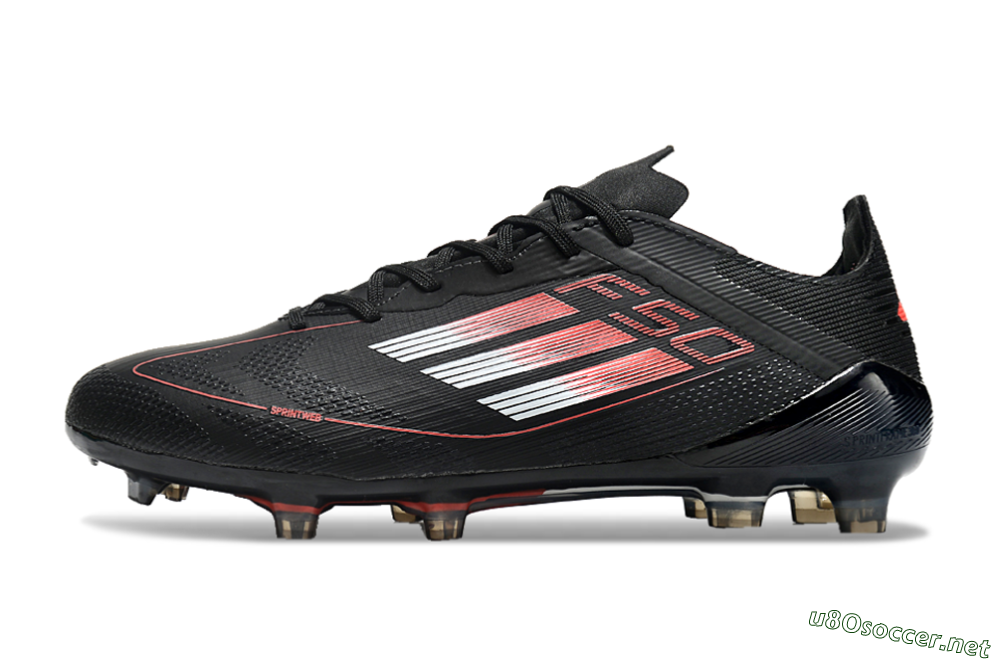 Men's Adidas F50 Eltie FG Football Boots - Black/White/Red 0