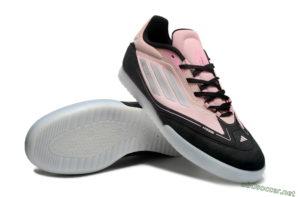 Men's Messi Adizero F50 Freestyle IC Football Shoes - Pink/Silver/Black 3