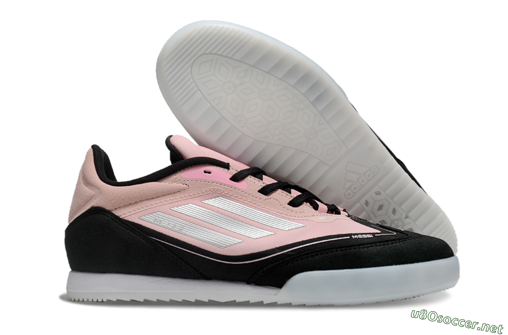 Men's Messi Adizero F50 Freestyle IC Football Shoes - Pink/Silver/Black 2