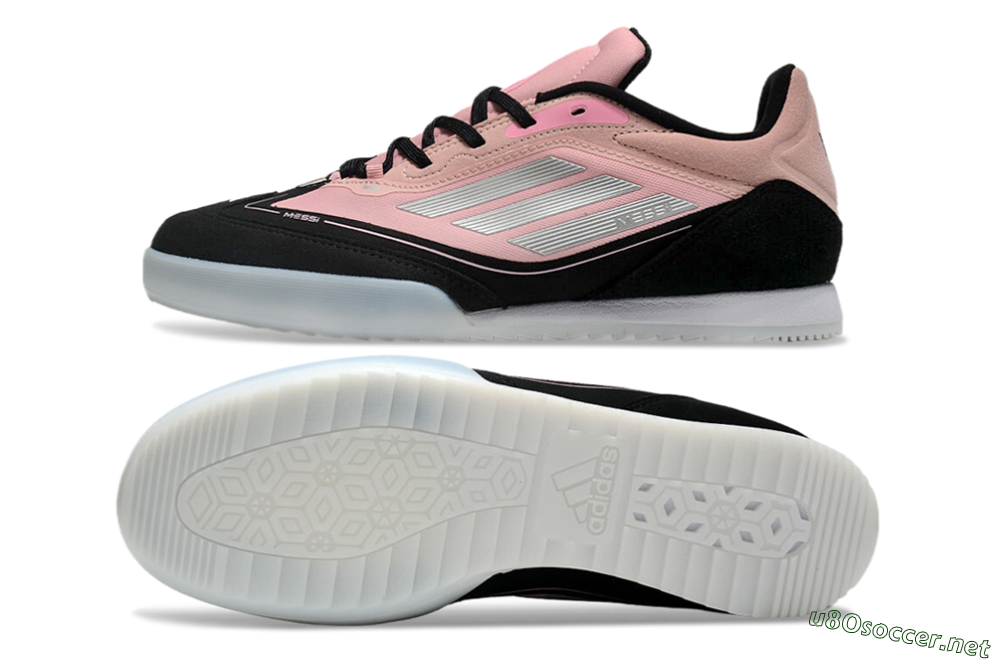 Men's Messi Adizero F50 Freestyle IC Football Shoes - Pink/Silver/Black 1