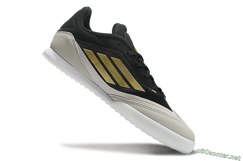 Men's Messi Adizero F50 Freestyle IC Football Shoes - Grey/Black/Gold 4