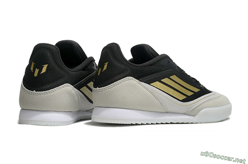 Men's Messi Adizero F50 Freestyle IC Football Shoes - Grey/Black/Gold 6