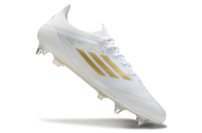 Men's Adidas F50 Elite SG Football Boots - White/Gold/Silver