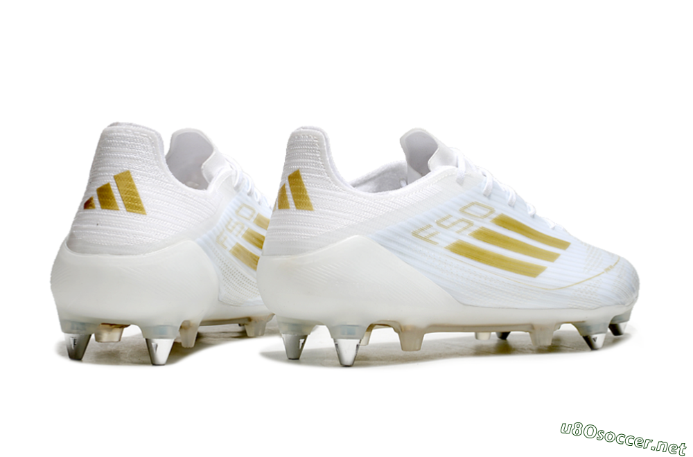 Men's Adidas F50 Elite SG Football Boots - White/Gold/Silver 6