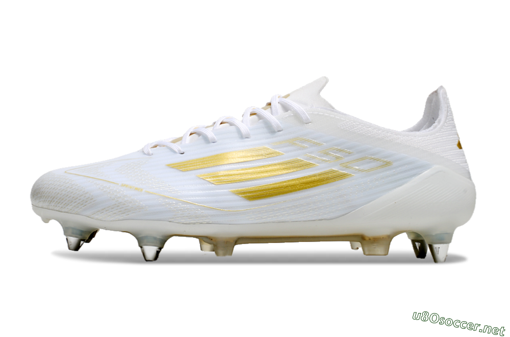 Men's Adidas F50 Elite SG Football Boots - White/Gold/Silver 0
