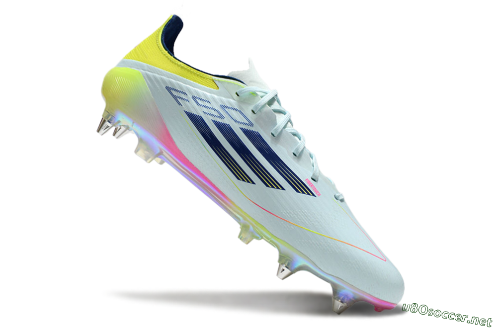 Men's Adidas F50 Elite SG Football Boots - Jade/Yellow/Pink/Gold 4