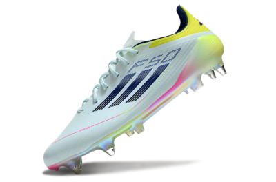 Men's Adidas F50 Elite SG Football Boots - Jade/Yellow/Pink/Gold
