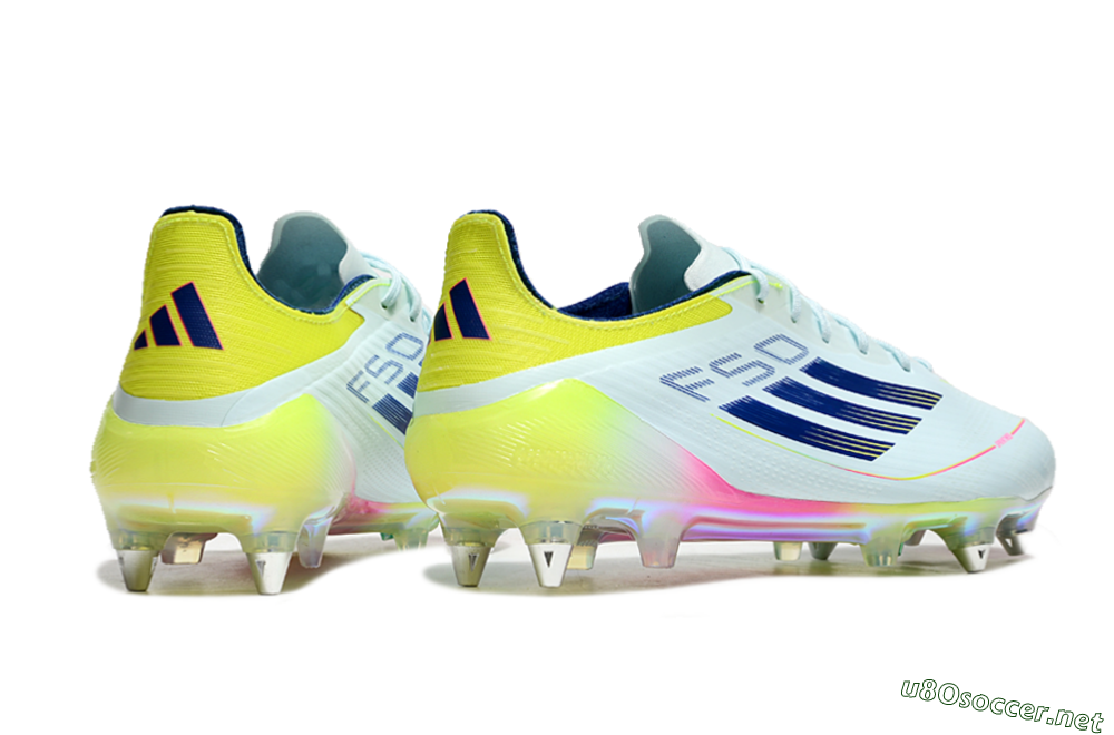 Men's Adidas F50 Elite SG Football Boots - Jade/Yellow/Pink/Gold 6