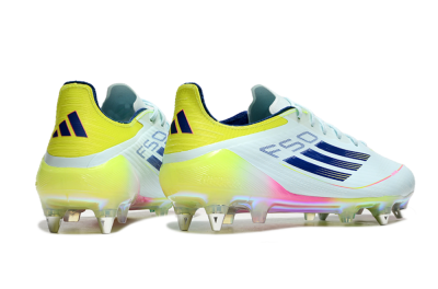 Men's Adidas F50 Elite SG Football Boots - Jade/Yellow/Pink/Gold