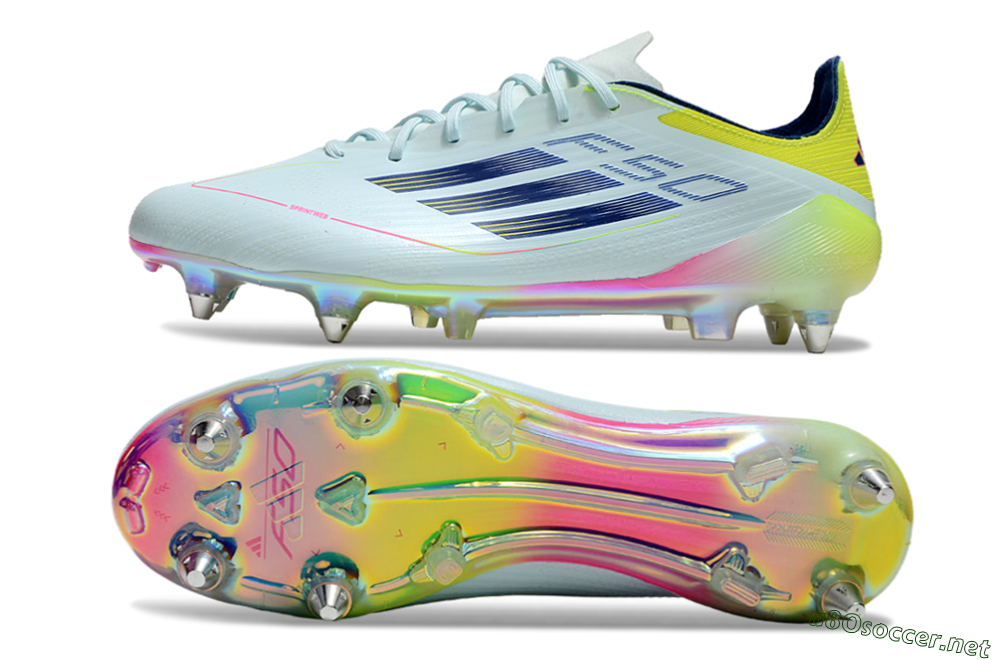 Men's Adidas F50 Elite SG Football Boots - Jade/Yellow/Pink/Gold 1