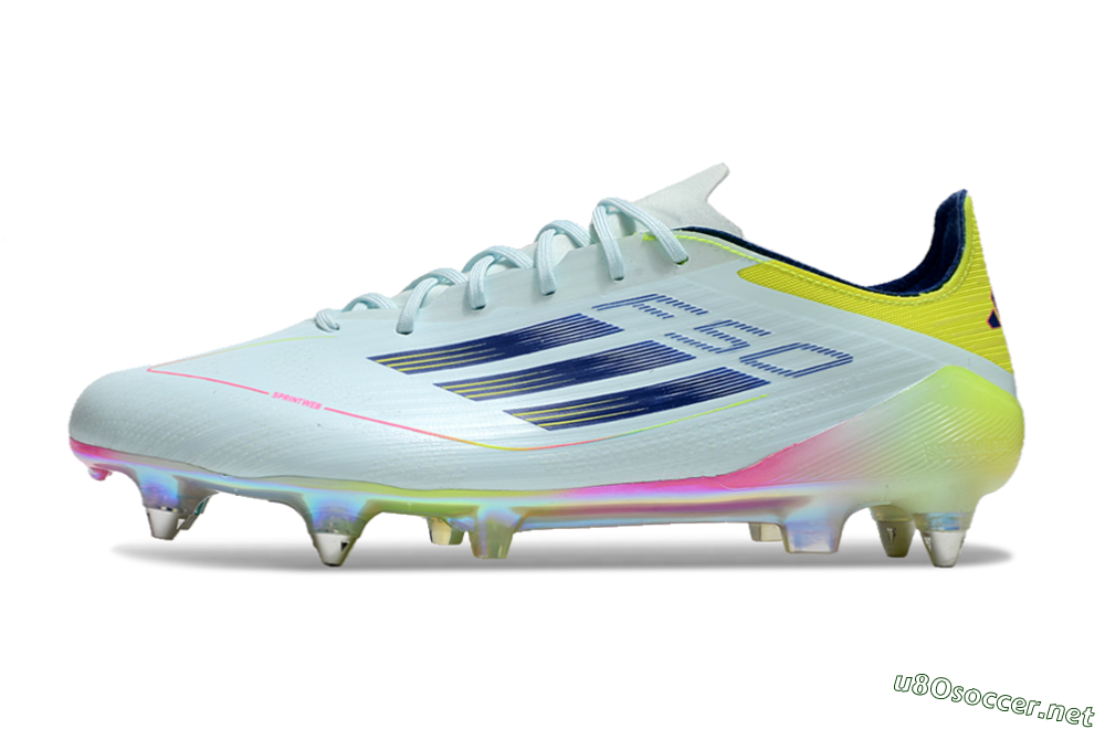 Men's Adidas F50 Elite SG Football Boots - Jade/Yellow/Pink/Gold 0