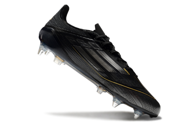 Men's Adidas F50 Elite SG Football Boots - Black/Gold/Silver