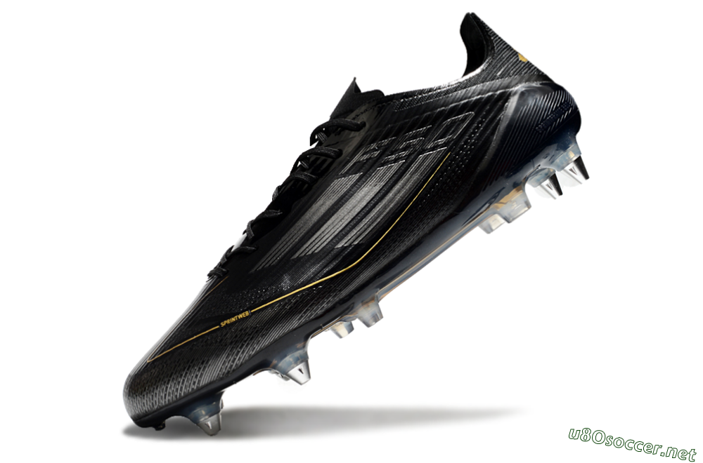 Men's Adidas F50 Elite SG Football Boots - Black/Gold/Silver 5
