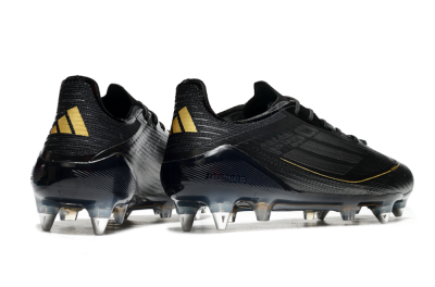 Men's Adidas F50 Elite SG Football Boots - Black/Gold/Silver