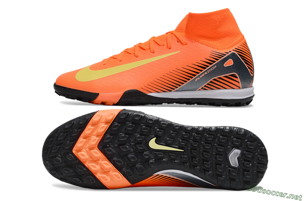 Men's Nike Air Zoom Mercurial Superfly 10 Elite TF Football Shoes - Red/Yellow/Black 1