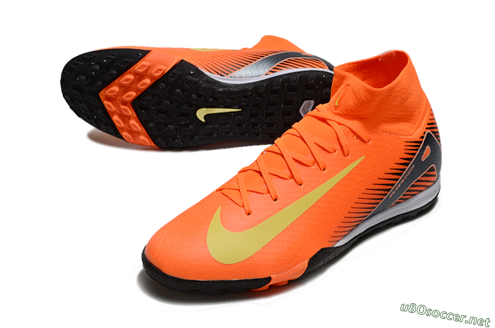 Men's Nike Air Zoom Mercurial Superfly 10 Elite TF Football Shoes - Red/Yellow/Black 3
