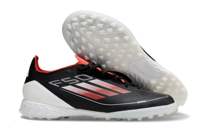 Men's Adidas F50 Pro TF Football Shoes - Black/Red/White