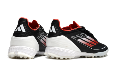 Men's Adidas F50 Pro TF Football Shoes - Black/Red/White