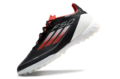 Men's Adidas F50 Pro TF Football Shoes - Black/Red/White