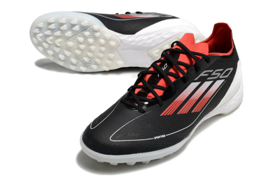 Men's Adidas F50 Pro TF Football Shoes - Black/Red/White