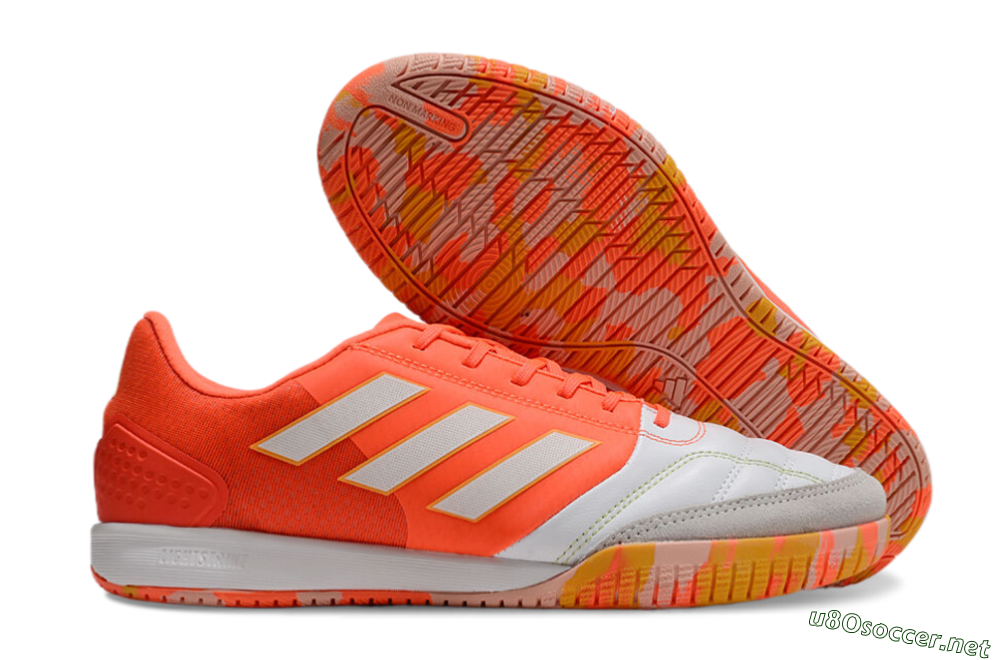 Men's Adidas Top Sala Competition IC Football Shoes - White/Red/Yellow 2