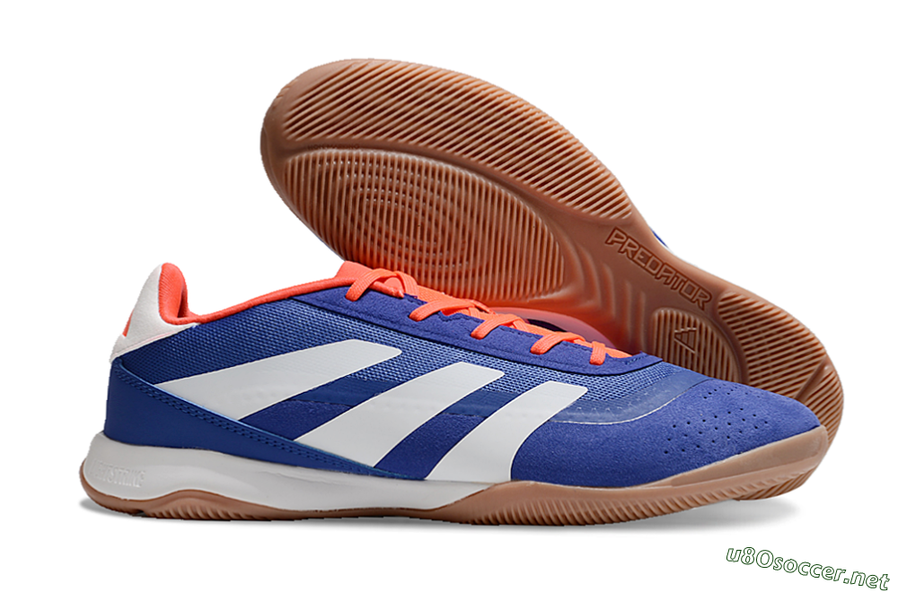 Men's Adidas Predator 24 Elite IC Football Shoes - Blue/White/Brown 2