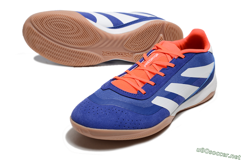 Men's Adidas Predator 24 Elite IC Football Shoes - Blue/White/Brown 3