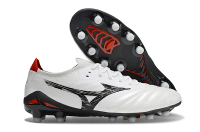 Men's Mizuno Morelia Neo 4 FG Football Boots - White/Black/Red