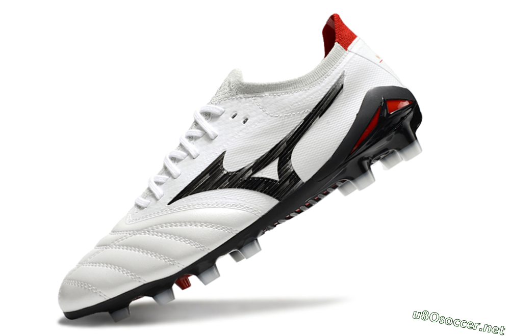 Men's Mizuno Morelia Neo 4 FG Football Boots - White/Black/Red 5