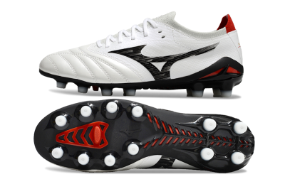 Men's Mizuno Morelia Neo 4 FG Football Boots - White/Black/Red