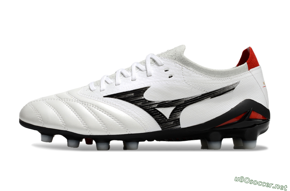 Men's Mizuno Morelia Neo 4 FG Football Boots - White/Black/Red 0