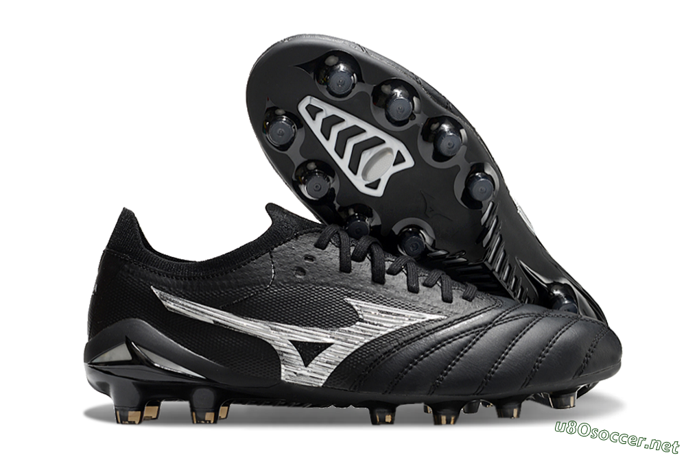 Men's Mizuno Morelia Neo 4 FG Football Boots - Black/White 2
